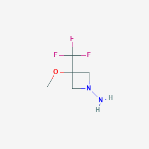 molecular formula C5H9F3N2O B1477501 3-Methoxy-3-(trifluoromethyl)azetidin-1-amine CAS No. 2098115-77-4