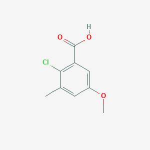 molecular formula C9H9ClO3 B14775026 2-Chloro-5-methoxy-3-methylbenzoic acid 