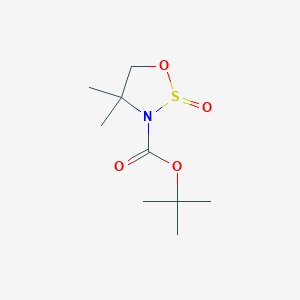 molecular formula C9H17NO4S B14775161 tert-Butyl 4,4-dimethyl-1,2,3-oxathiazolidine-3-carboxylate 2-oxide 