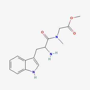 molecular formula C15H19N3O3 B14775198 methyl 2-[2-amino-3-(1H-indol-3-yl)-N-methylpropanamido]acetate 