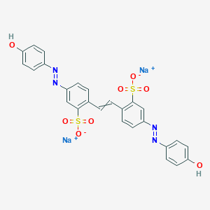 molecular formula C26H18N4Na2O8S2 B147752 Sodium 4,4'-bis(p-hydroxyphenylazo)-2,2'-vinylenedibenzenesulphonate CAS No. 3051-11-4