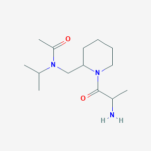 molecular formula C14H27N3O2 B14775346 N-[[1-(2-aminopropanoyl)piperidin-2-yl]methyl]-N-propan-2-ylacetamide 