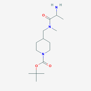 molecular formula C15H29N3O3 B14775377 Tert-butyl 4-[[2-aminopropanoyl(methyl)amino]methyl]piperidine-1-carboxylate 