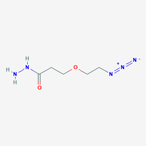 molecular formula C5H11N5O2 B14775467 Azido-PEG1-Hydrazide 