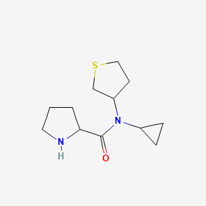 molecular formula C12H20N2OS B1477551 N-cyclopropyl-N-(tetrahydrothiophen-3-yl)pyrrolidine-2-carboxamide CAS No. 2097947-24-3