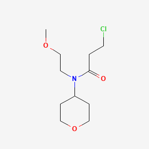 molecular formula C11H20ClNO3 B1477557 3-chloro-N-(2-methoxyethyl)-N-(tetrahydro-2H-pyran-4-yl)propanamide CAS No. 2097984-19-3