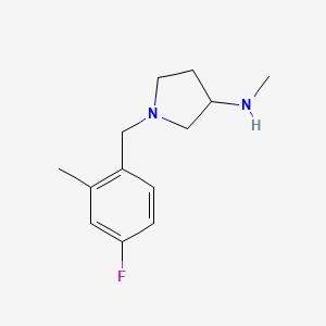molecular formula C13H19FN2 B14775571 1-(4-Fluoro-2-methylbenzyl)-N-methylpyrrolidin-3-amine 