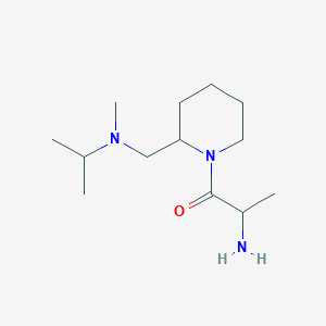 molecular formula C13H27N3O B14775686 2-Amino-1-((S)-2-((isopropyl(methyl)amino)methyl)piperidin-1-yl)propan-1-one 