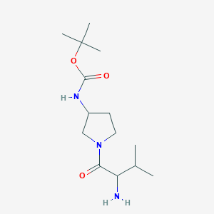 molecular formula C14H27N3O3 B14775692 tert-Butyl (1-((S)-2-amino-3-methylbutanoyl)pyrrolidin-3-yl)carbamate 