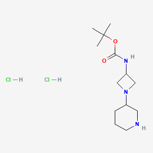 molecular formula C13H27Cl2N3O2 B14775740 tert-Butyl (1-(piperidin-3-yl)azetidin-3-yl)carbamate dihydrochloride 