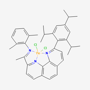 molecular formula C37H41Cl2FeN3 B14775758 Iron, dichloro[2,6-dimethyl-N-[1-[9-[2,4,6-tris(1-methylethyl)phenyl]-1,10-phenanthrolin-2-yl-kappaN1,kappaN10]ethylidene]benzenamine-kappaN]-, (SP-5-13)- 