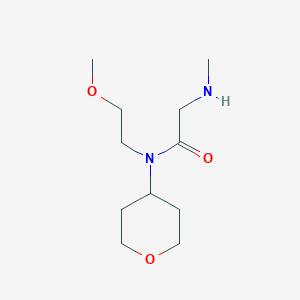 molecular formula C11H22N2O3 B1477579 N-(2-methoxyethyl)-2-(methylamino)-N-(tetrahydro-2H-pyran-4-yl)acetamide CAS No. 2097999-11-4