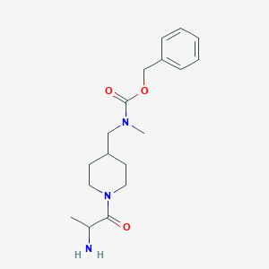 molecular formula C18H27N3O3 B14775804 benzyl N-[[1-(2-aminopropanoyl)piperidin-4-yl]methyl]-N-methylcarbamate 
