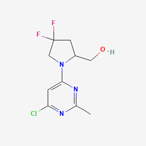 molecular formula C10H12ClF2N3O B1477585 (1-(6-Chloro-2-methylpyrimidin-4-yl)-4,4-difluoropyrrolidin-2-yl)methanol CAS No. 2097957-13-4