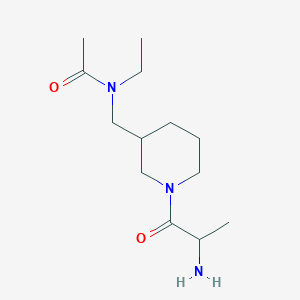 molecular formula C13H25N3O2 B14775895 N-[[1-(2-aminopropanoyl)piperidin-3-yl]methyl]-N-ethylacetamide 