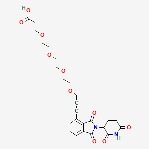 molecular formula C25H28N2O10 B14775912 Thalidomide-propargyl-O-PEG3-C2-acid 