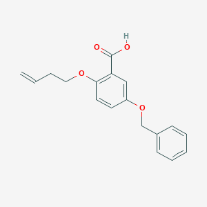 molecular formula C18H18O4 B14775933 5-(Benzyloxy)-2-(but-3-en-1-yloxy)benzoic acid 