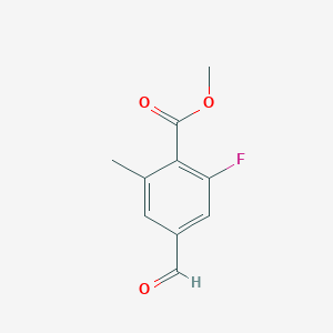 molecular formula C10H9FO3 B14775937 Methyl 2-fluoro-4-formyl-6-methylbenzoate 