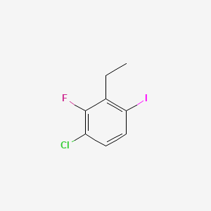 molecular formula C8H7ClFI B14776035 1-Chloro-3-ethyl-2-fluoro-4-iodobenzene 