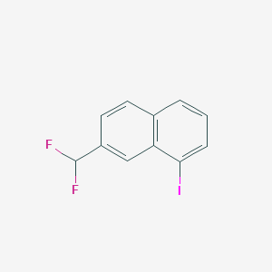 molecular formula C11H7F2I B14776059 2-(Difluoromethyl)-8-iodonaphthalene 