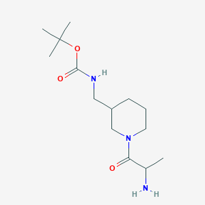 molecular formula C14H27N3O3 B14776060 tert-butyl N-[[1-(2-aminopropanoyl)piperidin-3-yl]methyl]carbamate 