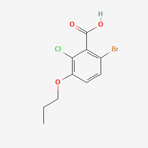 molecular formula C10H10BrClO3 B14776080 6-Bromo-2-chloro-3-propoxybenzoic acid 