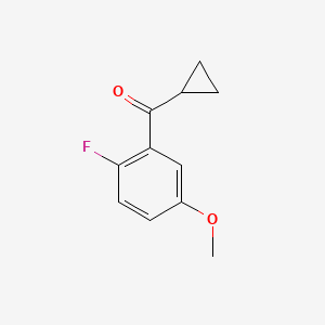 molecular formula C11H11FO2 B14776095 Cyclopropyl(2-fluoro-5-methoxyphenyl)methanone 