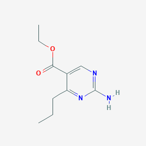 molecular formula C10H15N3O2 B147761 Ethyl 2-amino-4-propylpyrimidine-5-carboxylate CAS No. 127957-83-9