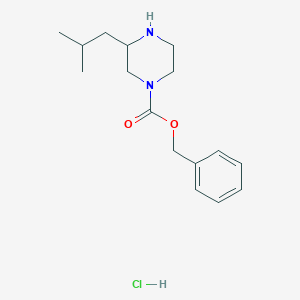 molecular formula C16H25ClN2O2 B14776125 Benzyl 3-(2-methylpropyl)piperazine-1-carboxylate;hydrochloride 