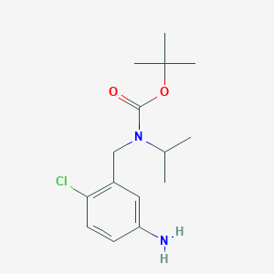 molecular formula C15H23ClN2O2 B14776136 tert-Butyl 5-amino-2-chlorobenzyl(isopropyl)carbamate 