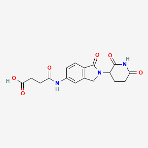 molecular formula C17H17N3O6 B14776188 Lenalidomide-5'-CO-C2-acid 