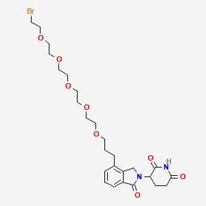 molecular formula C26H37BrN2O8 B14776212 Phthalimidinoglutarimide-C3-PEG4-C2-Br 