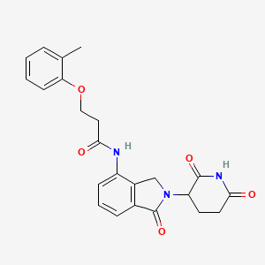 molecular formula C23H23N3O5 B14776224 N-[2-(2,6-dioxopiperidin-3-yl)-1-oxo-3H-isoindol-4-yl]-3-(2-methylphenoxy)propanamide 