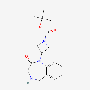 molecular formula C17H23N3O3 B14776258 tert-Butyl 3-(2-oxo-2,3,4,5-tetrahydro-1H-benzo[e][1,4]diazepin-1-yl)azetidine-1-carboxylate 