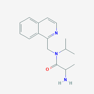 molecular formula C16H21N3O B14776324 2-amino-N-(isoquinolin-1-ylmethyl)-N-propan-2-ylpropanamide 