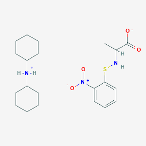 molecular formula C21H33N3O4S B14776334 N-cyclohexylcyclohexanaminium 2-{[(2-nitrophenyl)sulfanyl]amino}propanoate 