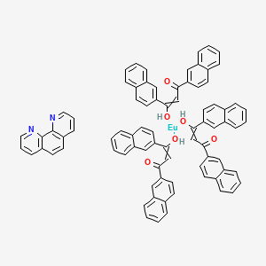 molecular formula C81H56EuN2O6 B14776454 Europium;3-hydroxy-1,3-dinaphthalen-2-ylprop-2-en-1-one;1,10-phenanthroline 