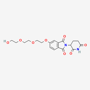 molecular formula C19H22N2O8 B14776471 Thalidomide-5'-O-PEG3-OH 