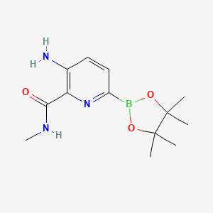 molecular formula C13H20BN3O3 B14776568 3-amino-N-methyl-6-(4,4,5,5-tetramethyl-1,3,2-dioxaborolan-2-yl)pyridine-2-carboxamide 