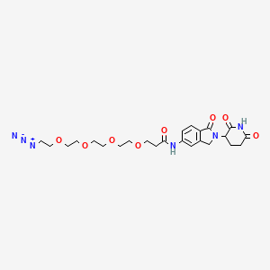 molecular formula C24H32N6O8 B14776655 Lenalidomide-5'-CO-PEG4-C2-azide 