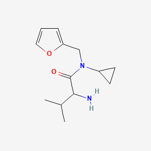 molecular formula C13H20N2O2 B14776672 2-amino-N-cyclopropyl-N-(furan-2-ylmethyl)-3-methylbutanamide 