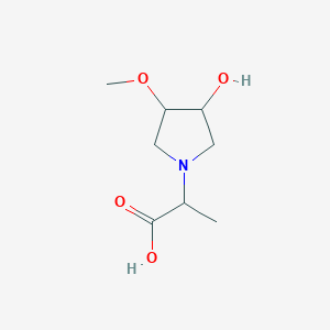 2-(3-Hydroxy-4-methoxypyrrolidin-1-yl)propanoic acid