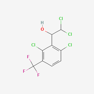 molecular formula C9H5Cl4F3O B14776690 2,2-Dichloro-1-(2,6-dichloro-3-(trifluoromethyl)phenyl)ethanol 