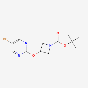molecular formula C12H16BrN3O3 B14776702 tert-Butyl 3-((5-bromopyrimidin-2-yl)oxy)azetidine-1-carboxylate 
