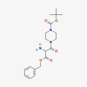 molecular formula C19H27N3O5 B14776723 Tert-butyl 4-(2-{[(benzyloxy)carbonyl]amino}acetyl)piperazine-1-carboxylate 