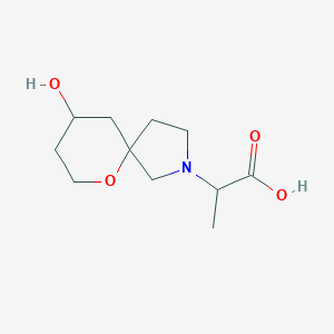 2-(9-Hydroxy-6-oxa-2-azaspiro[4.5]decan-2-yl)propanoic acid