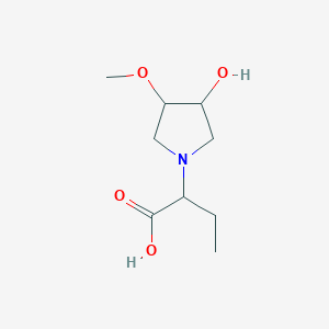 2-(3-Hydroxy-4-methoxypyrrolidin-1-yl)butanoic acid