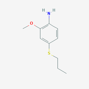 molecular formula C10H15NOS B147768 2-Methoxy-4-(propylthio)aniline CAS No. 132992-52-0