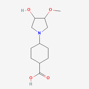 4-(3-Hydroxy-4-methoxypyrrolidin-1-yl)cyclohexane-1-carboxylic acid