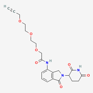 molecular formula C22H25N3O7 B14776810 Lenalidomide-acetamido-O-PEG2-propargyl 